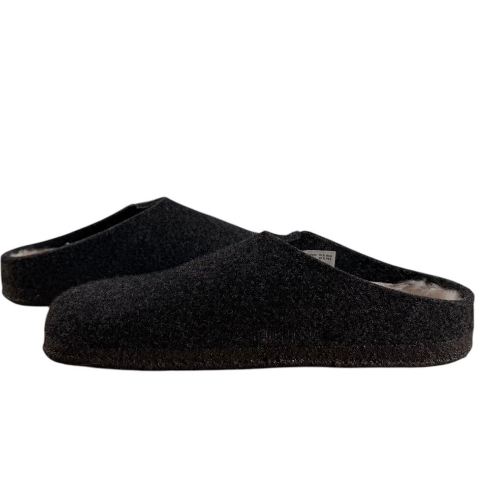 Birkenstock Germany Wool Felt Shearling Slippers Gray Men’s EU 42 Made in Italy